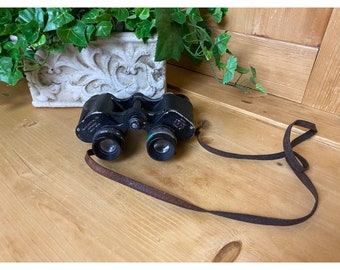 Vintage ASAHI Optical Co. Binoculars | 8 x 30 ASAHI Binoculars | Broken Strap | Adventure | Vintage Camping | Bird Watching | Shelf Decor