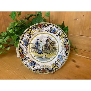 Vintage French Revolution Decorative Plate | Creil Montereau | Antique Dish | Vintage Wall Decor | Polychrome Artwork
