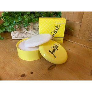 Vintage Jean Nate Body Powder With Puff Perfumed Silkening Bath