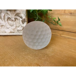 Vintage Handmade 24% Lead Crystal Golf Ball Figure | Golfing | Collectible Glass Golf Club | Games | Decorative Golf Ball | Gift for Golfer