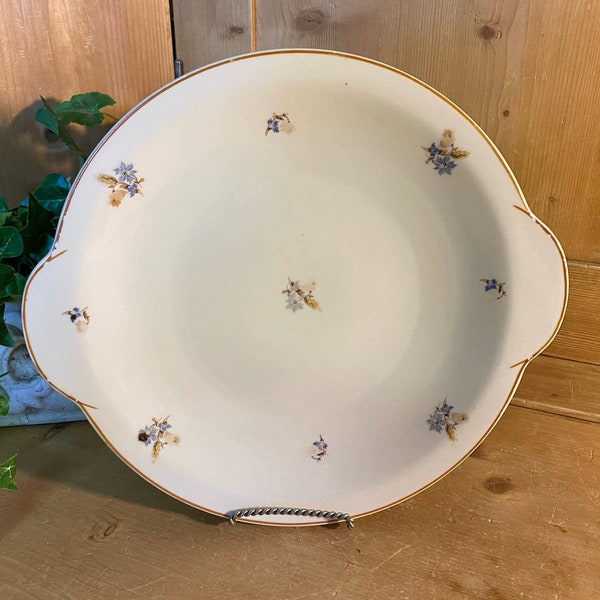 Vintage Edelstein China Serving Platter with Handles | White Serving Dish with Floral | Cottagecore Kitchen | Spring Floral Table Decor