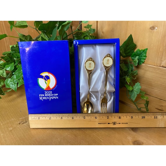 Vintage Fifa Spoon and Fork Set 2002 | Fifa | Soccer Souvenir