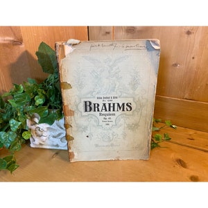 Vintage Brahms Requiem Book | Op.45 Vocal Score | Johannes Brahms | Music Sheets | Breitkopf And Hartel London W. | No. 4089