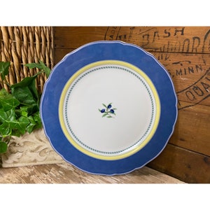 Vintage Wedgwood Tuscany Collection Classico Fine Porcelain Blue and Yellow Plate | Cottagecore | Vintage Kitchen Decor | Serveware | Dining