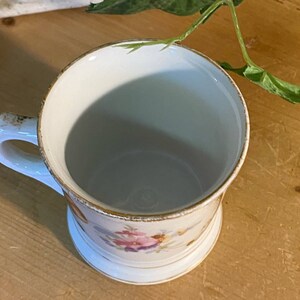 Tom and Jerry Floral Federal Cup | 11132 | Tom and Jerry White Mustache Mug with Gold Trim | Victorian Table Decor | Shabby Chic Decor image 5