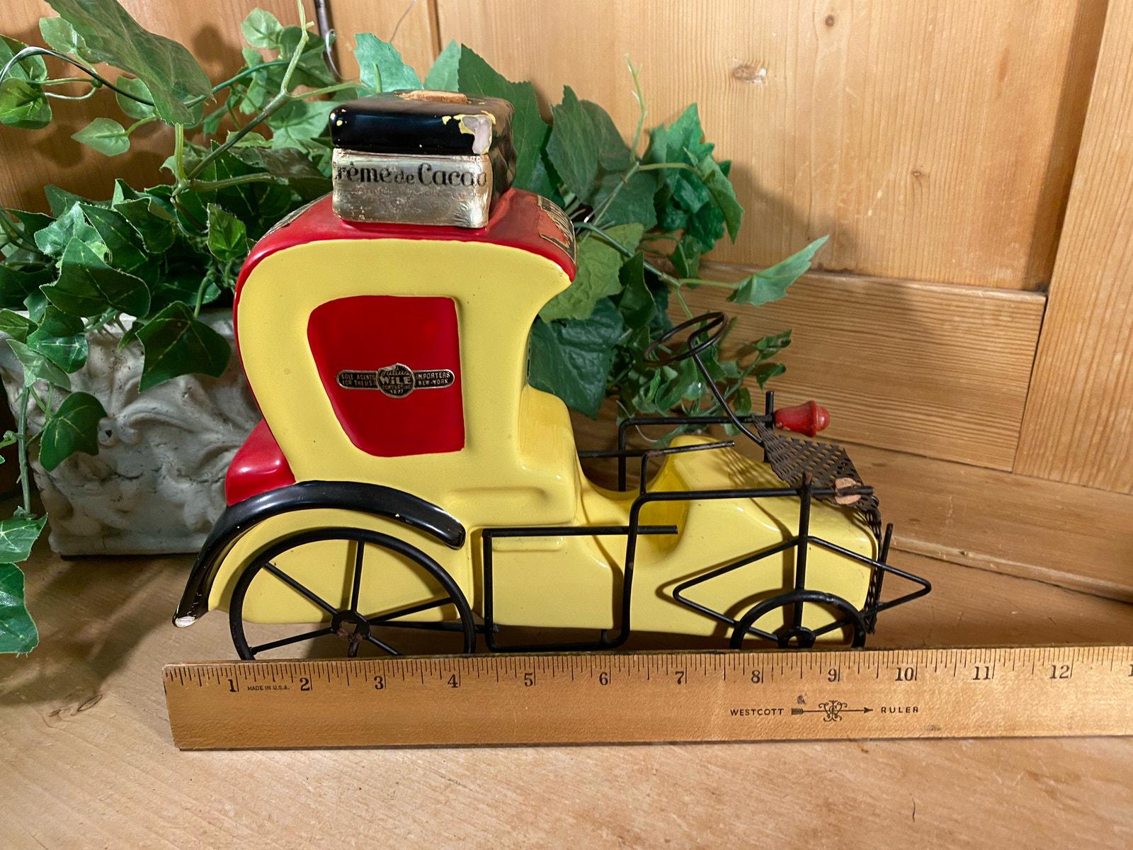 Vintage Garnier Liqueurs Creme De Cocao Car Decanter Bottle