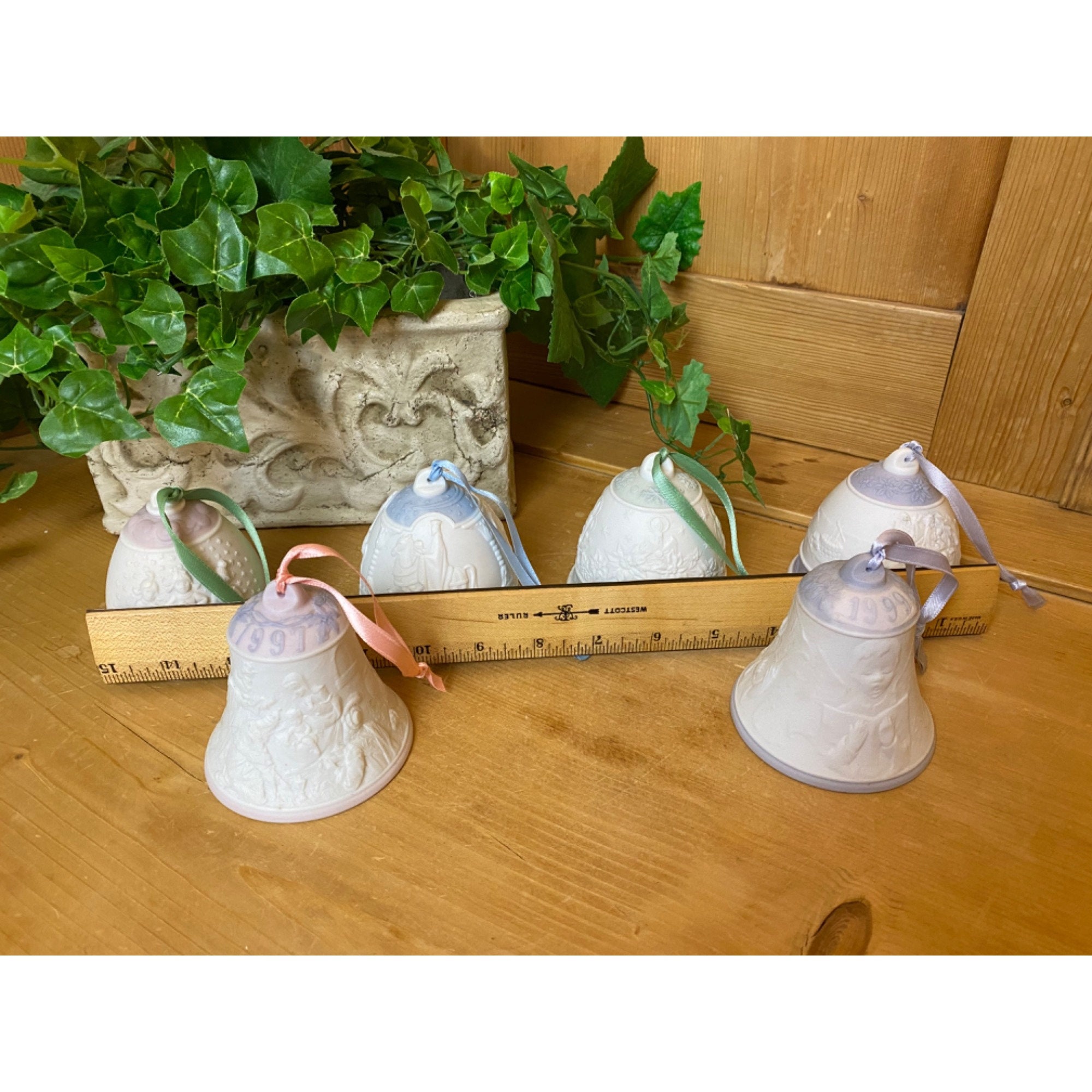 Vintage Lladro Christmas Bells - Set of 6 | Years Included 1987