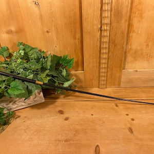 Vintage Black Riding Crop with Brass Accents | Farmhouse Decor | English Horseback Riding Gear | Equestrian Crop | Vintage Horse Whip
