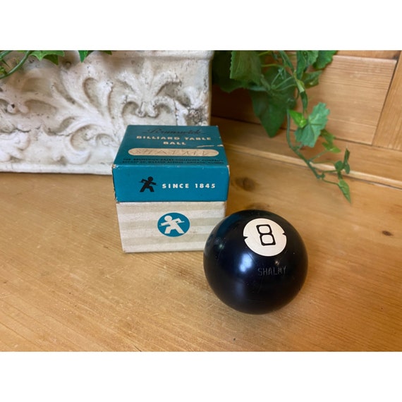 Vintage Brunswick Billiard Ball Paperweight With Box 8 Ball Etsy