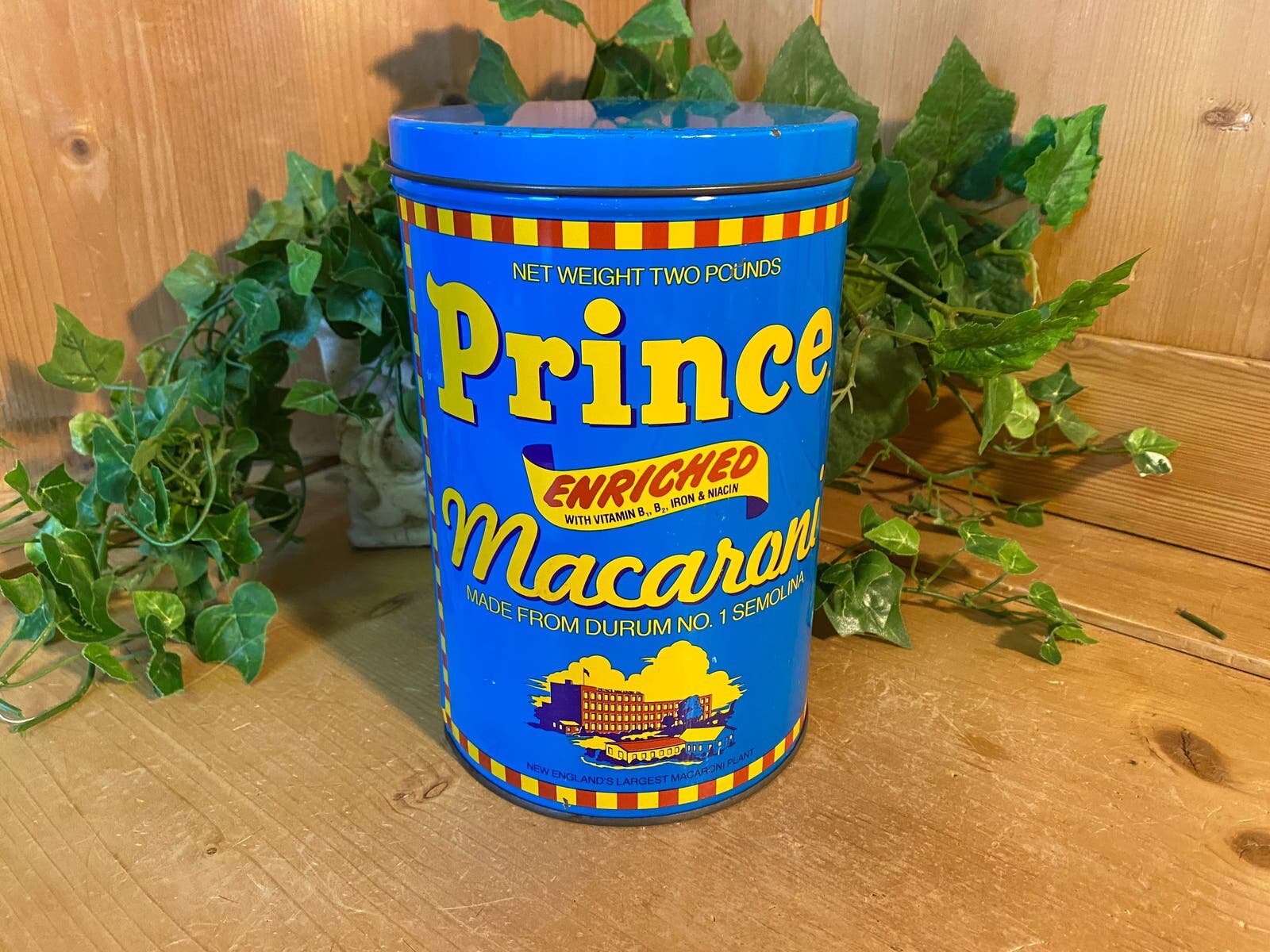 Vintage Tin: Prince Macaroni Blue Tin | Vintage Advertising