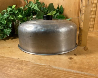 Vintage Aluminum Cake Plate Cover (cover only) | Metal Cake Pan Cover | Farmhouse Kitchen Decor | MCM | Midcentury Modern | Cake Covering