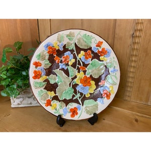 Vintage Vine and Flowers Decorative Plate | British Anchor | Forestcore Plate | Vintage Kitchen and Dining | Embossed Floral Design
