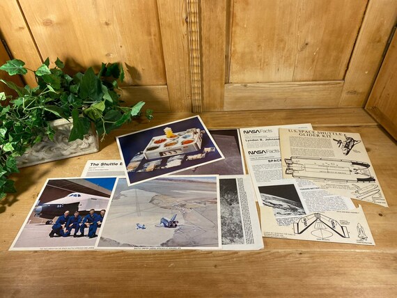 Paper Glider Nasa Vintage Lot Of 9 Nasa Papers | US Space Shuttle