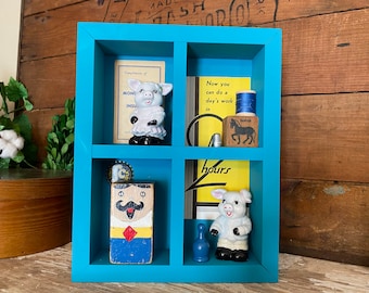 Found Objects Configuration Box | Assemblage Mixed Media | Shadow Box Art | Vintage Smalls Display | Junk Drawer | Altered Art | Wall Decor