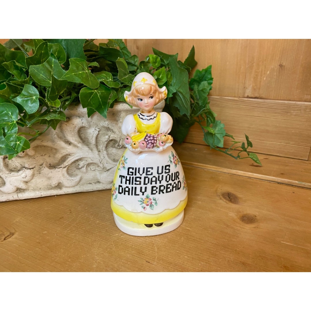 Vintage Ceramic Lady Napkin Holder Cottagecore Vintage Dining Room