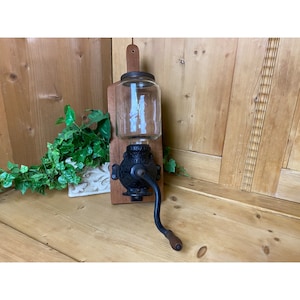 Vintage Crystal/ Arcade Coffee Grinder | Arcade | Primitives | Farmhouse | Vintage Kitchen Decor | Wall Hanging | Coffee Lover Gift
