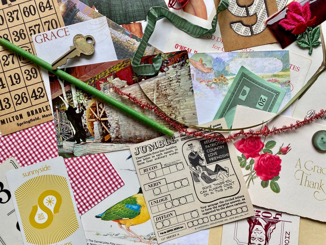 Vintage Ephemera Pack Set of 75 Assorted Lot Mixed Media Etsy