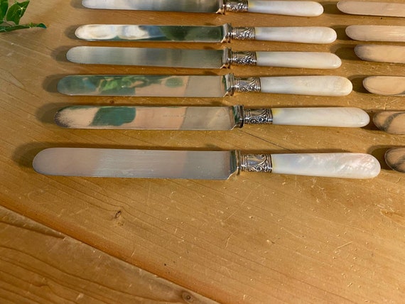 Vintage Mother of Pearl Handle Knives - Set of 12 | Gorham