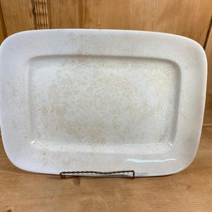 Vintage White Rectangular Ironstone Serving Platter | W.M. Grindley and Co. | Royal Ironstone China | Made In England | Farmhouse Decor