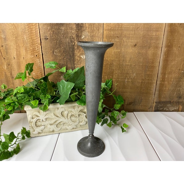 Tall Metal Vase Etsy