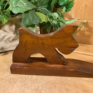 Vintage Carved Wood Scottie Dog Figurine | Scottie Dogs | Rustic Farmhouse Shelf Decor | Scotty Dog | Cottagecore Shelf Decor | Scottie Dogs
