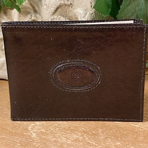 Cartera de hombre Pierre Cardin de cuero marrón vintage / Cartera de hombre de diseñador / Cartera plegable icónica de cuero genuino marrón / Moda vintage