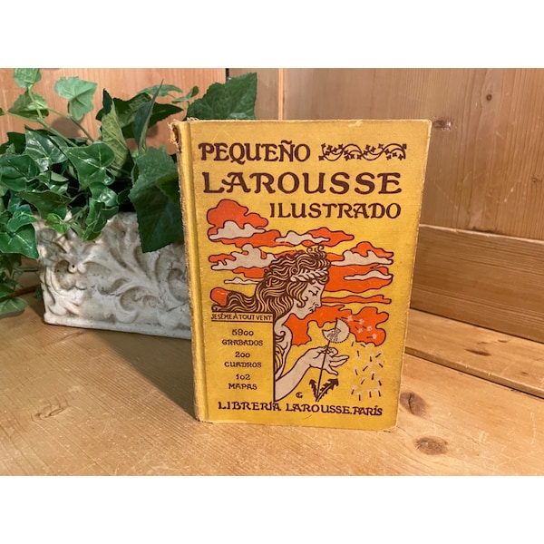 Vintage Pequeno Larousse Illustrado | 1912 | C. Auge | Librairie Larousse | Spanish Reference Guide | Illustrated Dictionary & Encyclopedia