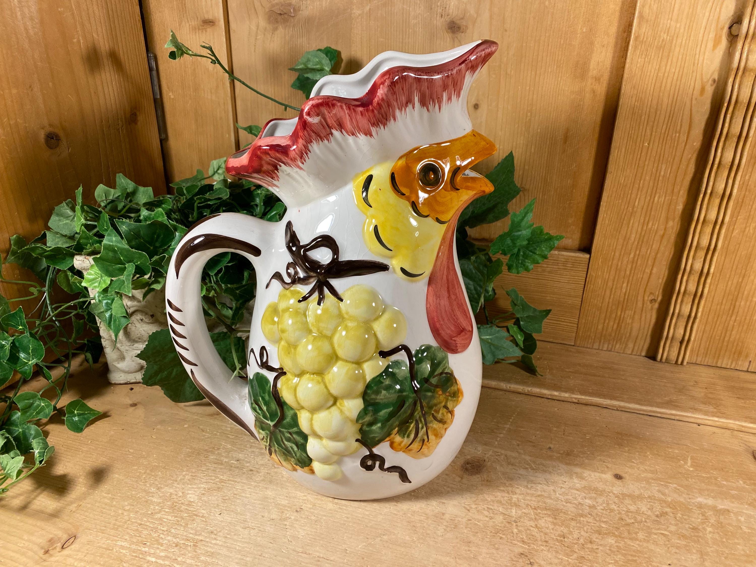 Vintage Chicken Pitcher - Etsy