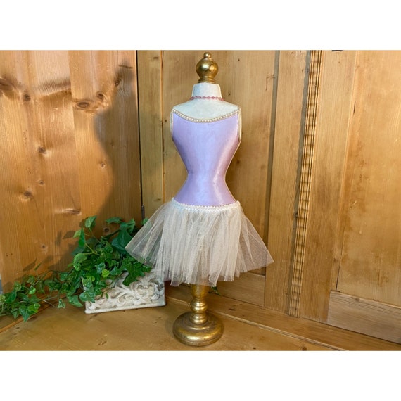 Vintage Purple Dress Form Decor Fancy Dress Mannequin Shabby Chic Girls  Room Shelf Decor Seamstress Gift for Her Sewing 