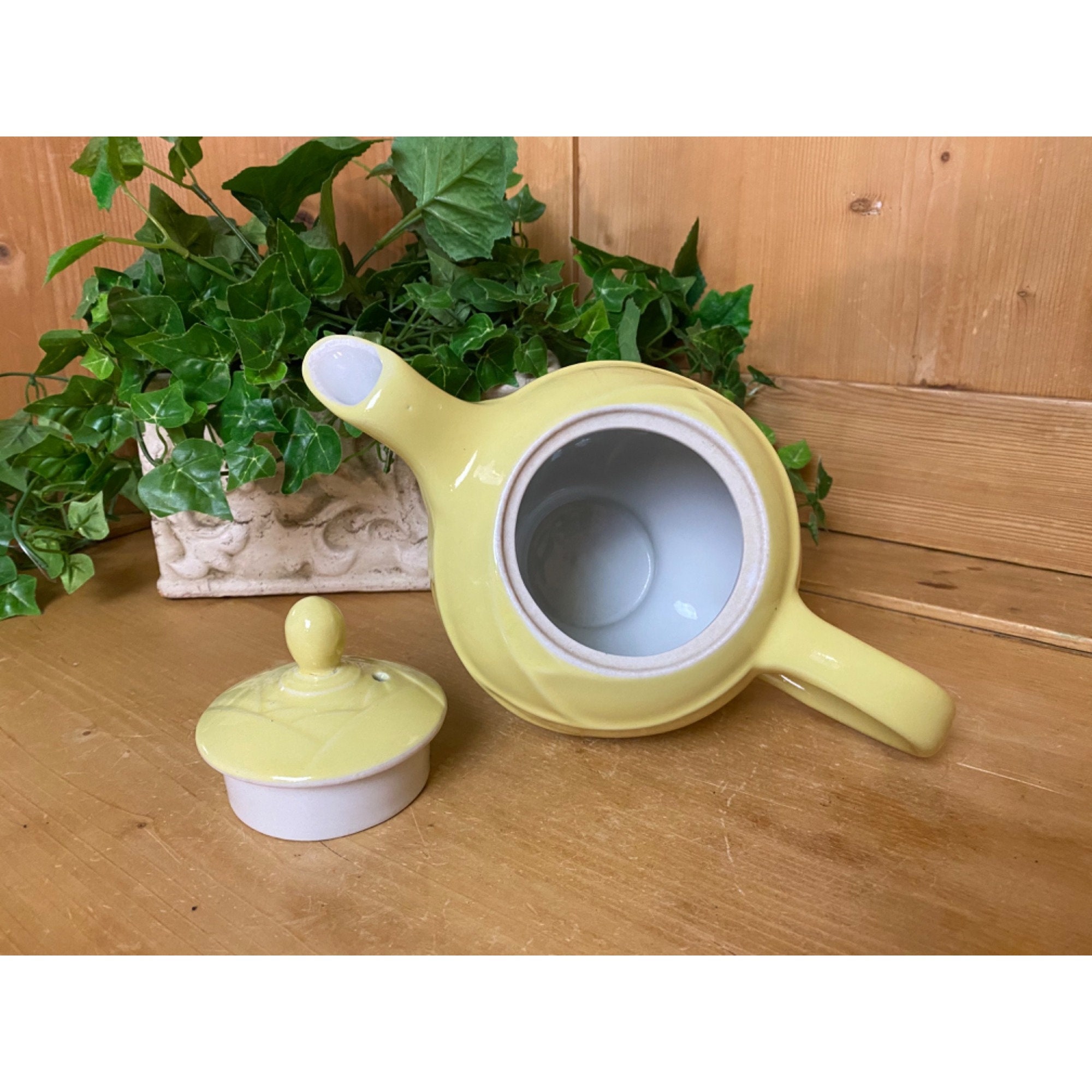 Vintage Yellow Hall Teapot Moderne With Knitted Sweater Cover Etsy