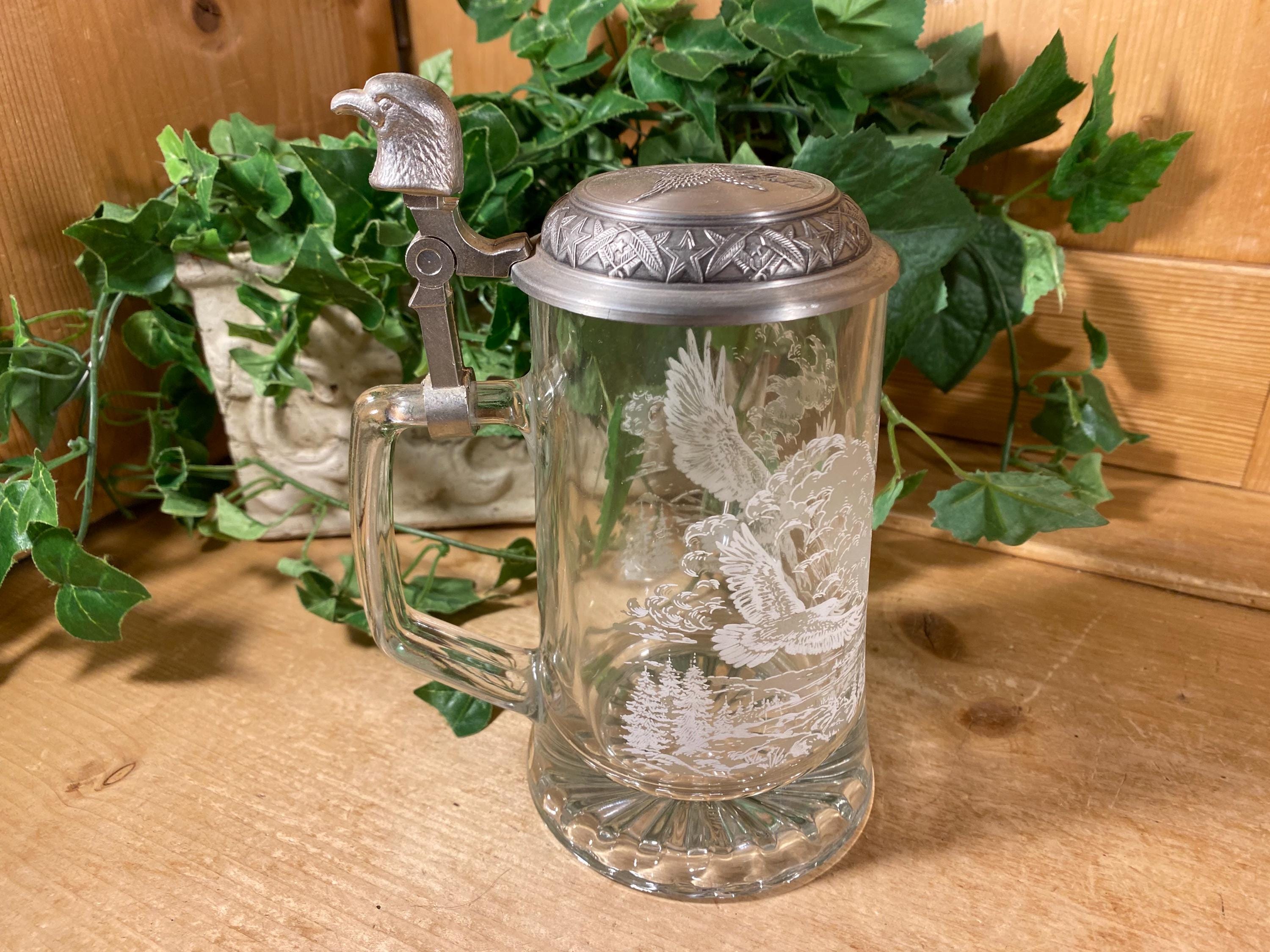 Pewter Hinged Lid Beer Mug - Etsy