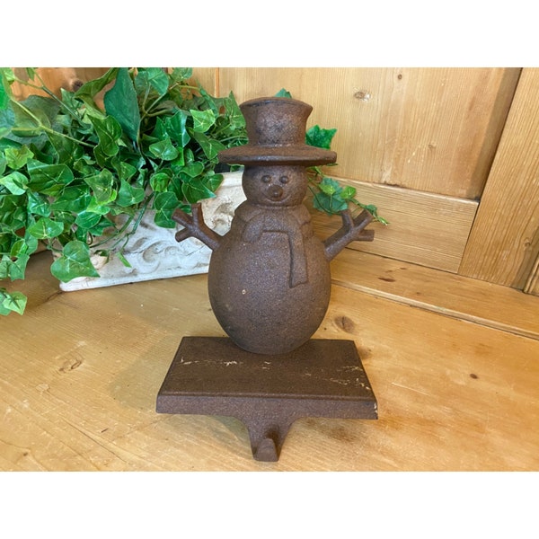 Vintage Snowman Stocking Holder Etsy