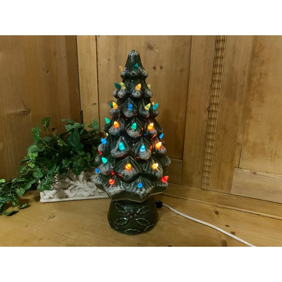 Antique ceramic light up christmas tree Clearance