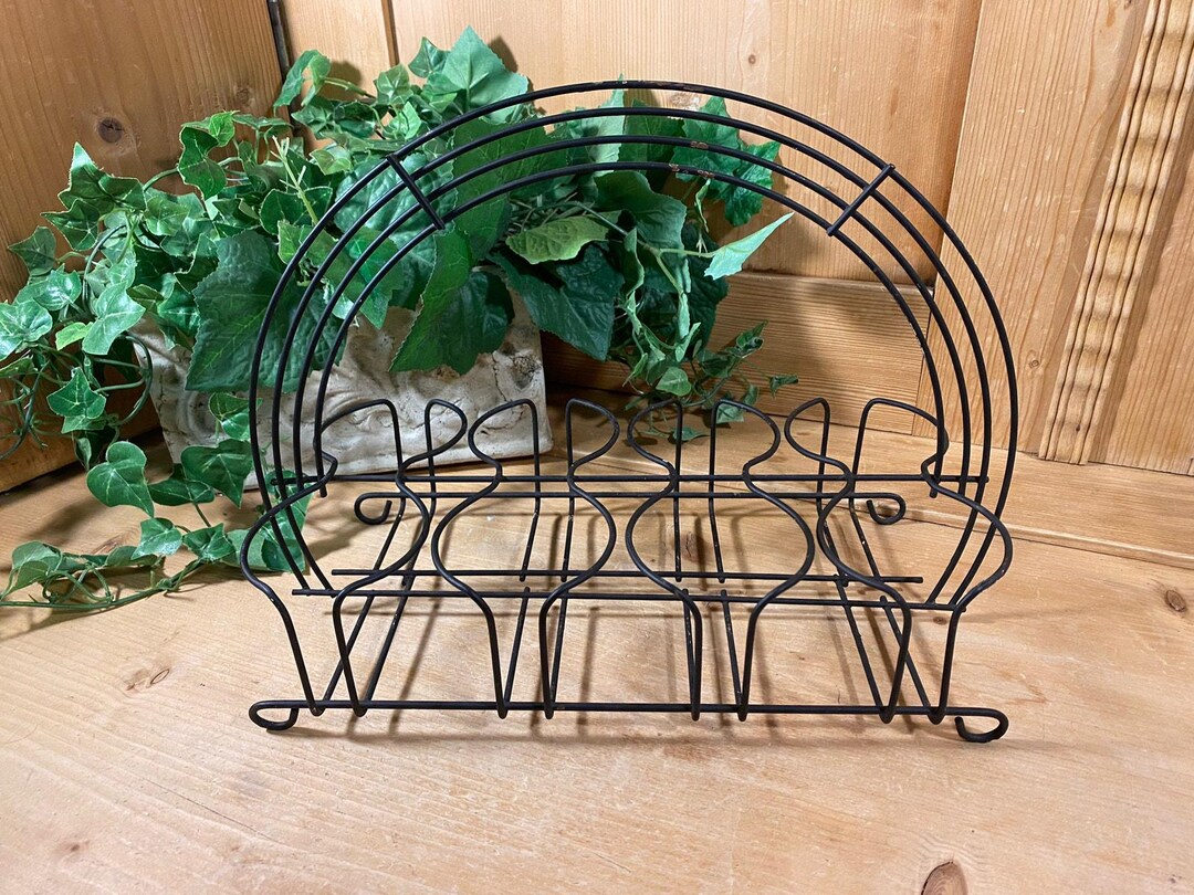 Curated visual reference: Vintage Metal Barware For Kitchen Reference: Vintage Metal Barware Glasses Carrier Wire Drinking Glasses Rack