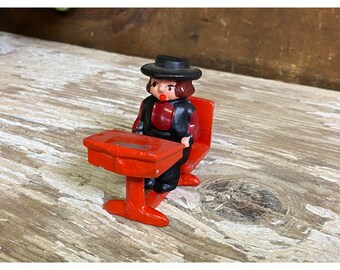 schoolhouse desks Vintage Dollhouse Cast Iron School Desk and Student - 2 Pieces | Schoolhouse Desk, Student Figure | Miniature Furniture | Vintage Toys