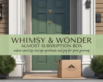 FEB 2024 Whimsy & Wonder Almost Subscription Box | Vintage-to-Now Home Decor Box | Cottagecore Box | Farmhouse Box | Monthly