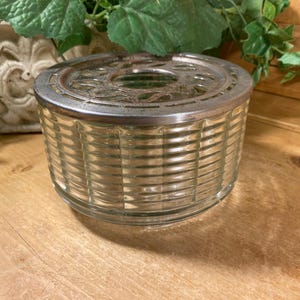 Vintage Silex Candlelight Coffee Warmer | Clear Glass + Chrome Tealight Candle Cup | Votive Candleholder for Warming Beverages | MCM Decor