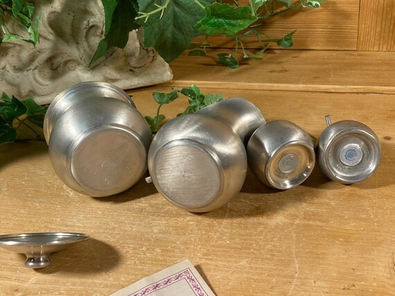Vintage Early American Pewter - Set of 4 | Web Silver Co. Inc