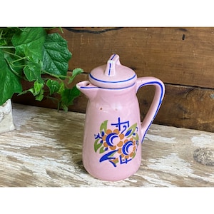 Vintage Pink Ceramic Teapot | SMF Germany, 2888 | Shabby Chic | Cottagecore | Vintage Kitchen Decor | Carafe | Serveware | Pink Kitchen