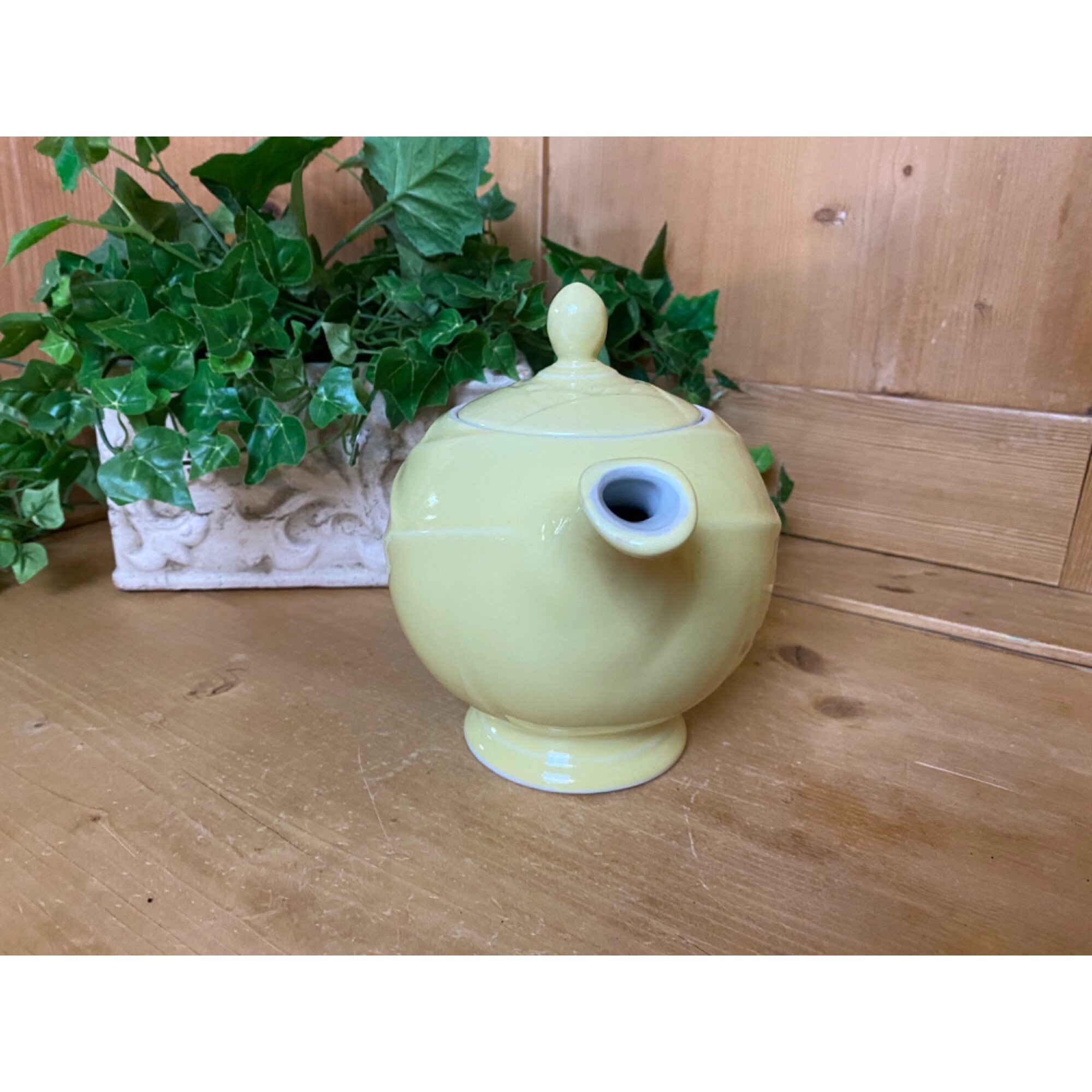 Vintage Yellow Hall Teapot Moderne With Knitted Sweater Cover Etsy