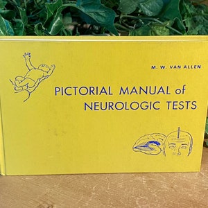 Vintage Manual Of Neurologic Tests Hardcover Book | M. W. Van Allen | Illustrated By George Buckley | 1969 Year Book Medical Publishers Inc bild 1