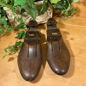 Vintage FootJoy Wooden Shoe Forms - Set of 2 | Wood Shoe Stretchers | Wooden Shoe Form | Academia Decor | Rustic Shelf Decor