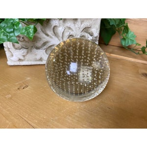 Vintage Art Glass Bubble Paperweight | Academia | Vintage Desk Decor | Glass Round Figure
