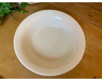 Vintage White Glass Corning Military Serving Bowl | Milk Glass Serving Bowl | Cottagecore Serving Bowl | Vintage Kitchen Decor