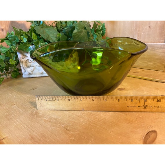 s新品SARGASSO GLASS BOWL | green VINTAGE s新品SARGASSO GLASS BOWL | green VINTAGE Vintage Green Glass