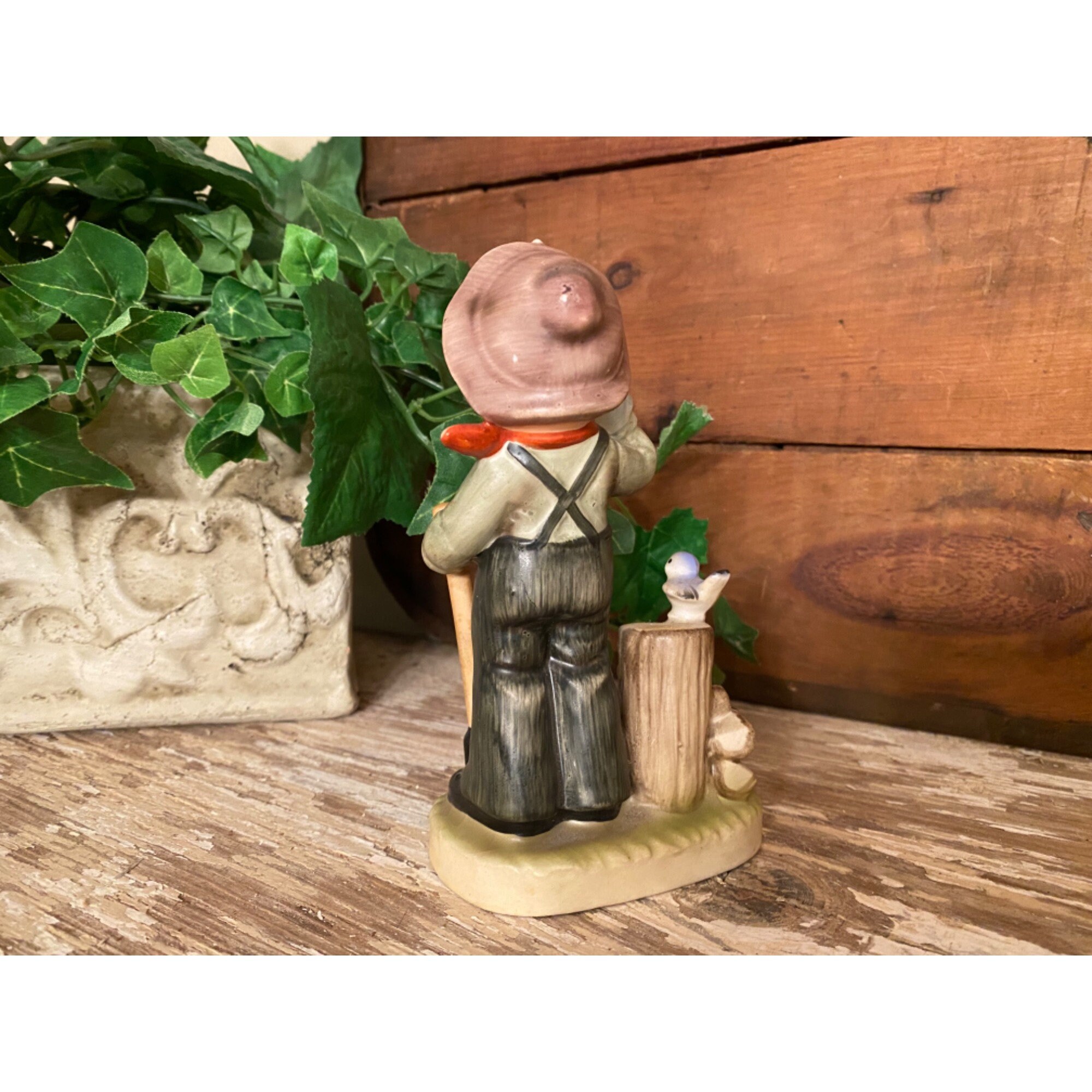 Vintage Boy With Axe Ceramic Figurine | Napcoware 8749