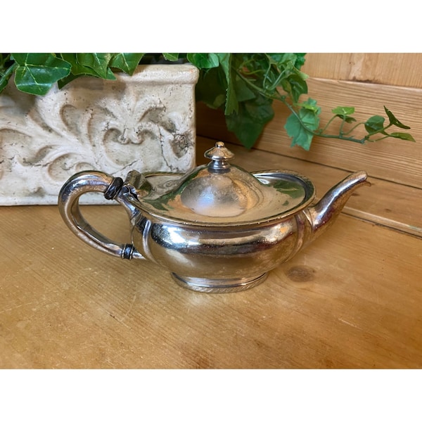 Vintage Silver Creamer with Hinged Lid | Auditas Annex | Academia | Coffee Tea | Tea Party Table Decor | Genie Aladdin Lamp Style | Kitchen