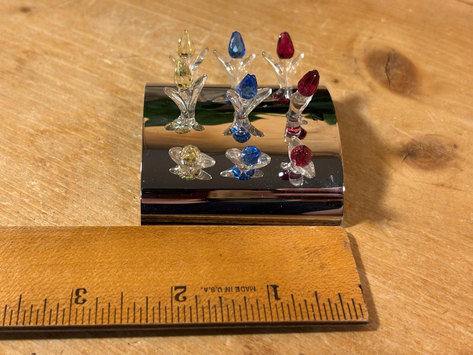 Vintage Swarovski Crystal Tulip Garden With Box | Nine Crystal