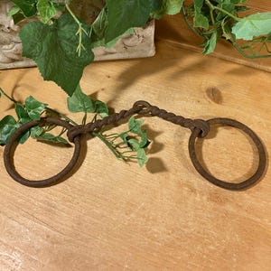 Vintage Forged Iron Twisted Snaffle Bit | Bridle Horse Bit | Vintage Horse Tack | Rustic Western Decor | Wall Decor | Equine | Horse Decor