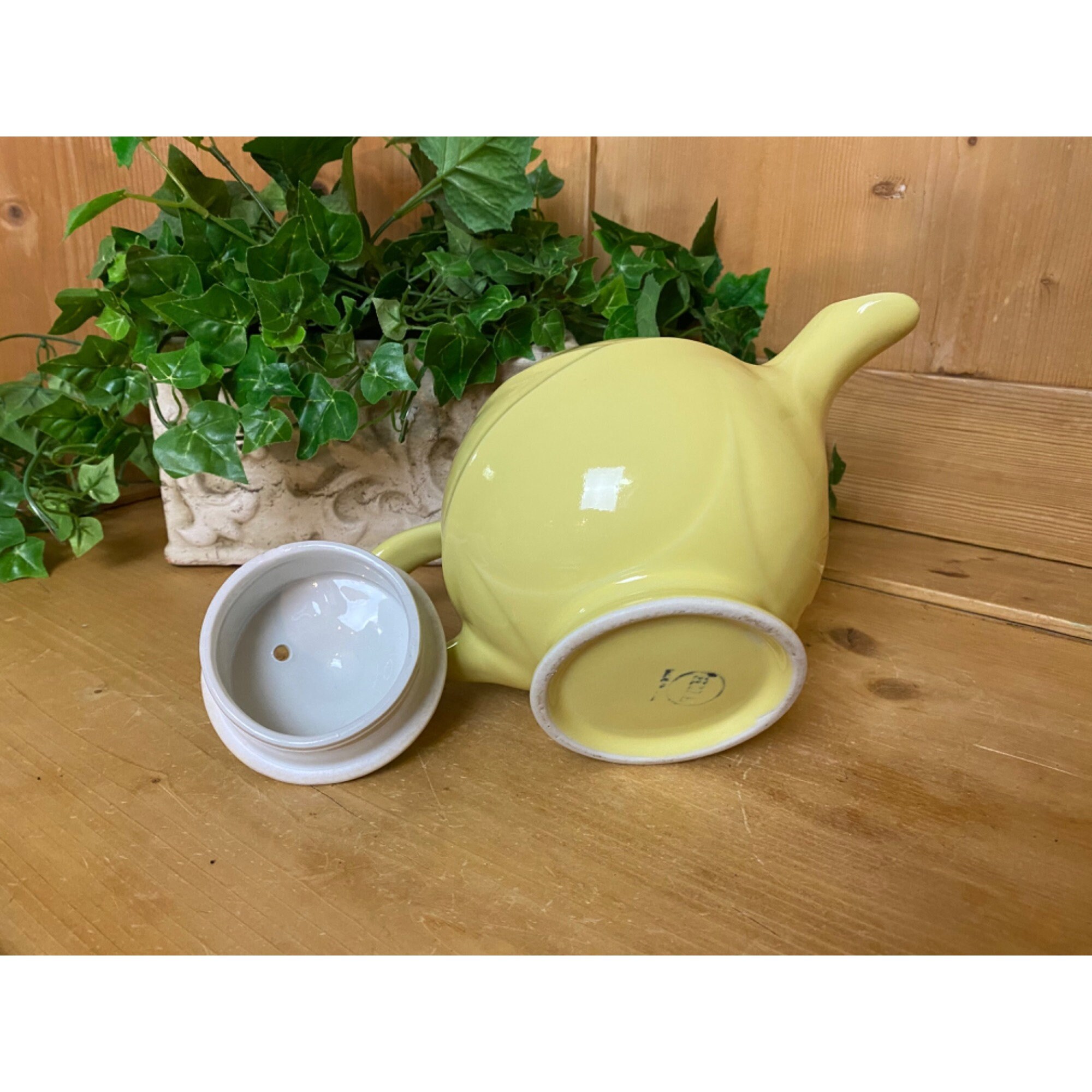 Vintage Yellow Hall Teapot Moderne With Knitted Sweater Cover Etsy